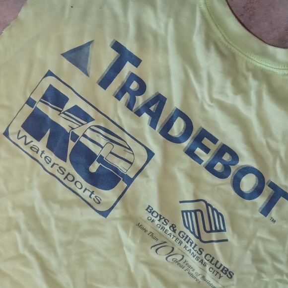 Next Level Wake the World cutoff lime green shirt size L - Picture 5 of 5